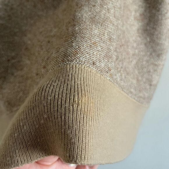 Vintage 70s Brown Knit Sweater Vest L-XL Flecked V-Neck Grandpa Core - Picture 5 of 11